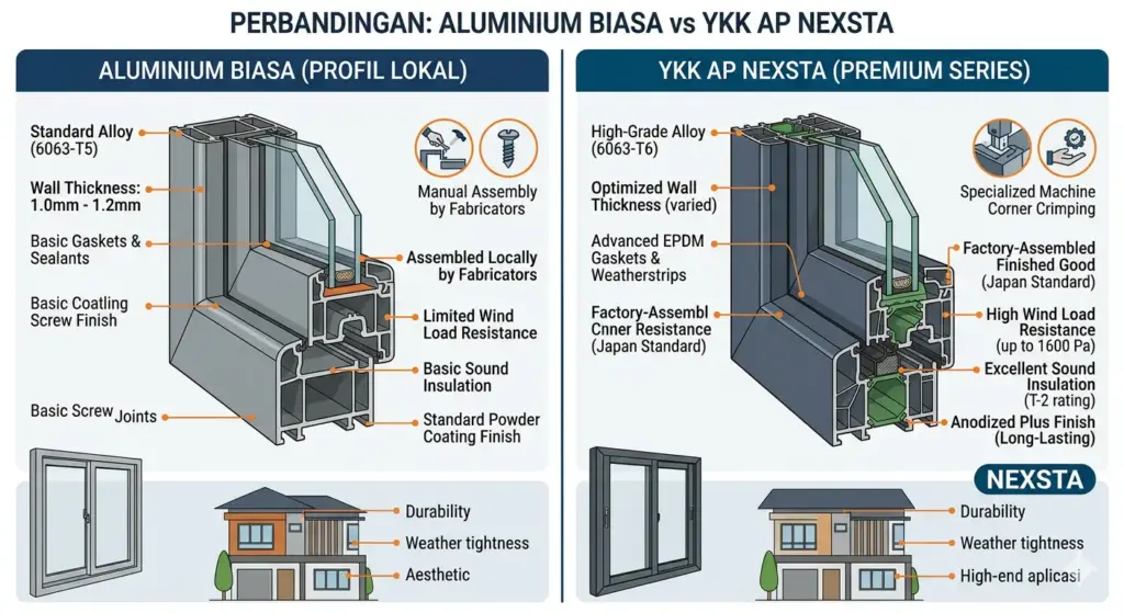 nexsta vs aluminium biasa