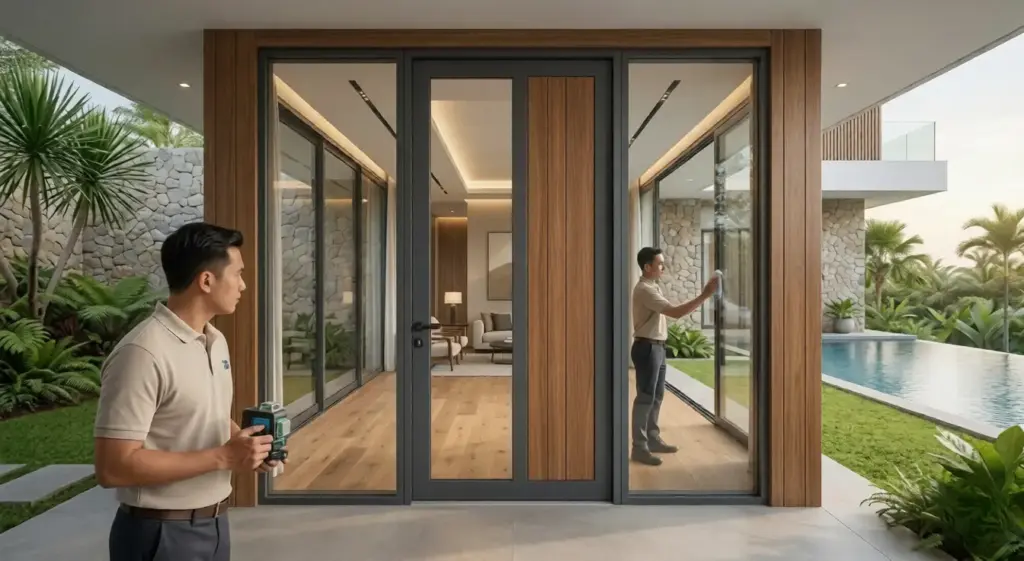 jasa pintu aluminium