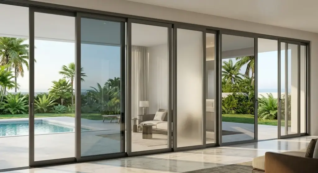 kaca untuk pintu aluminium