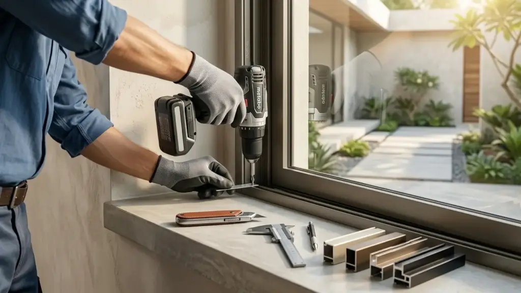 Instalasi Jendela Aluminium