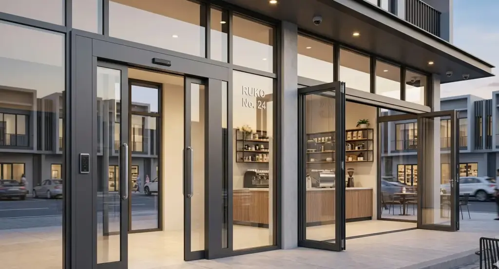 Pintu Aluminium untuk Ruko