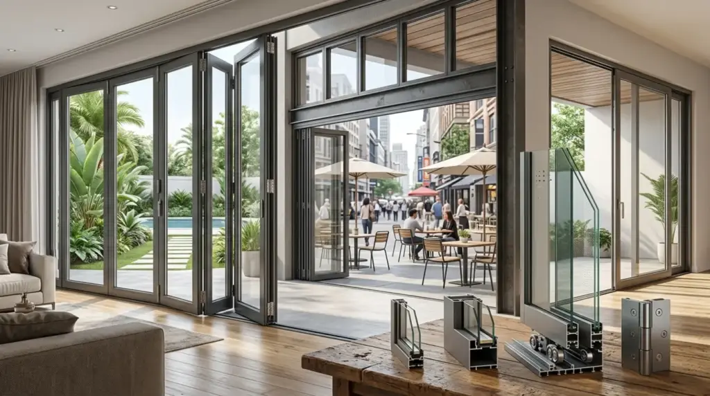 harga folding door aluminium