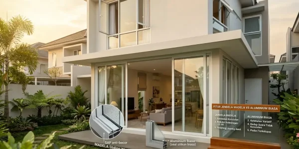 Jendela Madela aluminium efisiensi rumah